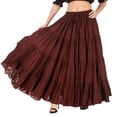 thumbnail image 2 of ThePirateDressing Women's 25-Yard Cotton Maxi Skirt, 4-Tier Pleated A-Line Long Skirt, 2 of 5
