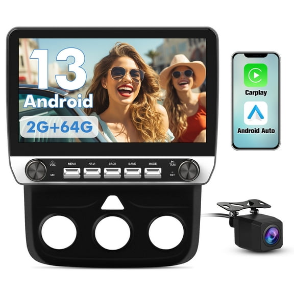 Awesafe Car Radio Stereo for Dodge Ram 1500 2500 3500 2013-2018 Android 13 2G 64G Wireless CarPlay/Android Auto GPS FM WiFi USB SWC Backup Camera(Manual AC Only)