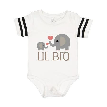 

Inktastic Lil Bro Matching Elephant Gift Baby Boy Bodysuit