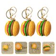 thumbnail image 4 of ColoMX 3 unids creativo hamburguesa llaveros bolsa colgando llaveros resina hamburguesa llaveros favores fiesta, 4 of 8