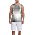 thumbnail image 6 of Rocae Houndstooth Black And White for Men's Basketball Jersey Lightweight and Breathable Athletic Tank Top,Quick-Drying Sports Jersey Small, 6 of 9