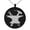 Black, variant on Stainless Steel Hephaestus Greek God of Blacksmith & Fire Engraved Small Medallion Circle Charm Pendant Necklace