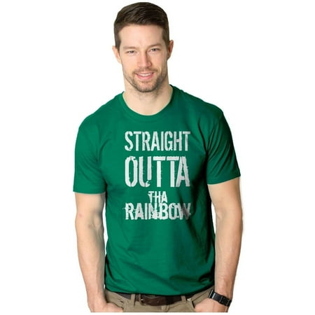 - Mens Straight Outta The Rainbow Funny Irish St. Patrick's Day T shirt