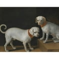 thumbnail image 2 of Tiberio Titi 14x12 Gold Ornate Wood Frame and Double Matted Museum Art Print Titled - Two Dogs with Red Collars, 2 of 4
