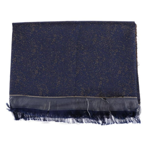Tela lisa con estampado geométrico de jacquard dorado, material de costura DIY Azul
