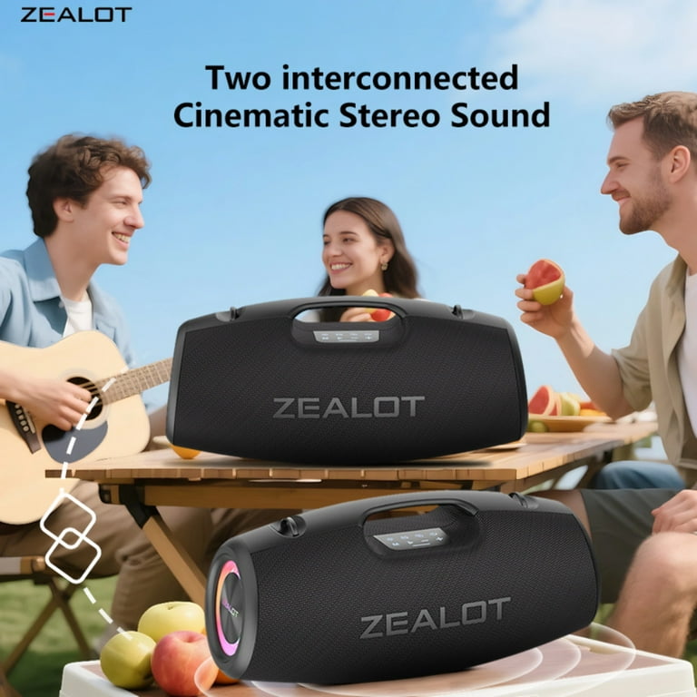 ZEALOT S78 Outdoor Waterproof Speaker, IPX6 Fear no rain, 20H Long
