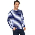 thumbnail image 4 of Purcoar Fashion Men's Casual Striped T-Shirt, 4 of 4
