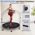 thumbnail image 4 of Trampolín Mini Plegable de 40" SereneLife, Trampolín de Fitness Compacto para Niños y Adultos con Mango Ajustable, Equipo de Entrenamiento para Interior/Exterior, Soporta 100kg, 4 of 8
