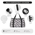 thumbnail image 4 of Disketp Cute Animal with Cow Bolsa de Viaje Tipo Duffle, Bolso de Mano para Fin de Semana para Mujer, Bolsa de Gimnasio Ligera para Hombre, Esencial para Viajes, 4 of 7