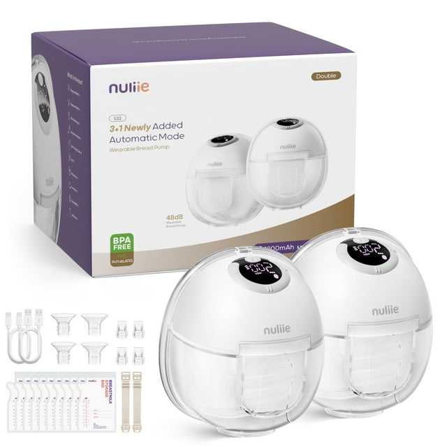 Extractor de leche eléctrico portátil Nuliie, 4 modos, 9 niveles