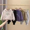 thumbnail image 5 of Esaierr Kids Toddler Fleece Sweatshirt for Boys , Little Boys Autumn Winter Hoodies Sweatsuit Tracksuits Top Baby Sports Solid Color Athletic Sweaters Pullover Clothes,Size 1-4 Years, 5 of 8