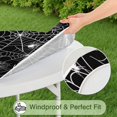 thumbnail image 5 of Halloween Spider Webs with Spiders Round Fitted Tablecloth with Elastic Edge,Dining Table Cover Waterproof,Outdoor Round Tablecloth for Camping,Dining,Indoor and Outdoor, 5 of 7