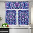 thumbnail image 5 of Mandala Kitchen Curtain and Valances Set for Windows Valance Curtain Panel Drape Treatment Short Valances Bathroom Decor Curtains 3 Piece Set, 5 of 6
