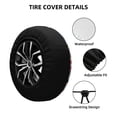 thumbnail image 2 of Naloa Beacon In The Huge Waves Of The Surf PVC Leather Spare Tire Wheel Cover Spare Tire Cover, for Car Truck SUV Camper Trailer Universal Fit(14-17in)-15 inch, 2 of 6