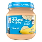 Gerber 1st Foods Natural for Baby Baby Food, Banana, 4 oz Jar
