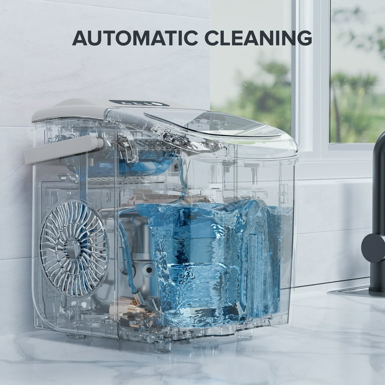 Household Ice Cube Maker Countertop Ice Machine Automatic Compressor  Cooling Portable Home Mini Round Ice Making Machine - AliExpress