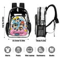 thumbnail image 3 of The Power-puff Gir-ls Stylish Mesh & Transparent Clear Backpack – Trendy, Durable & Lightweight for School, Work Or Travel, 3 of 7