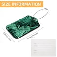 thumbnail image 5 of Square PU Leather 2 Pack Travel Tag - Bag Tag - Suitcase Tag with Privacy Cover and Stainless Steel Ring - Suitable for Travel, Backpack, and Handbag Tropical Leaves, 5 of 7