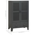 thumbnail image 4 of vidaXL Coffre de Rangement Industriel Métal Anthracite, 4 of 5