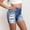 1Blue, variant on Denim Shorts for Womens High Waisted Knee Length Jeans Leggings Cropped Elastic High Waist Street Wear 2025 Summer