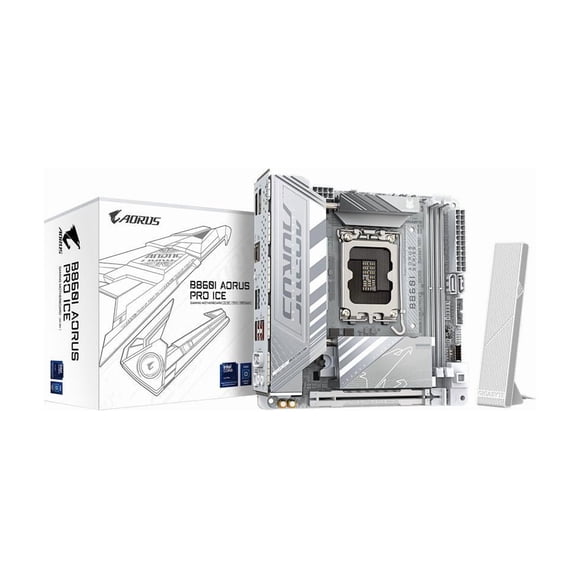 Aorus Ultra Durable B860I Aorus PRO ICE Gaming Desktop Motherboard - Intel B860 Chipset - Socket LGA-1851 - Mini ITX (b860iaorusproice)