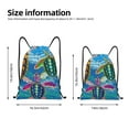 thumbnail image 4 of Easygdp Little Sea Turtles Drawstring Backpack, Beach Sackpack, Travel Sackpack Lightweight for Sports, Gym, Travel, Swimming - Medium, 4 of 9