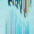 thumbnail image 1 of Ahgly Company Machine Washable Indoor Square Transitional Tron Blue Area Rugs, 8' Square, 1 of 7