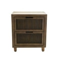 thumbnail image 3 of Finch Sawyer 2-Drawers Solid Ash Wood Frame Cabinet in Brown, 3 of 8