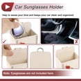 thumbnail image 5 of Unique Bargains Car Sunglasses Case Universal Sunglasses Holder Faux Leather,Rhinestones,Metal Beige 4.33"x3.54" 1 Pcs, 5 of 7