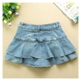 thumbnail image 4 of Ruffle Pleated Women's Summer Low - Waist A - Line Denim Skirt. Sexy mini short skirt, 4 of 6