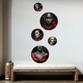 thumbnail image 3 of Designart "Stylish Vintage Woman With Red Satin Dress" Fashion Woman Metal Wall Art Set of 5 Piece, 3 of 5