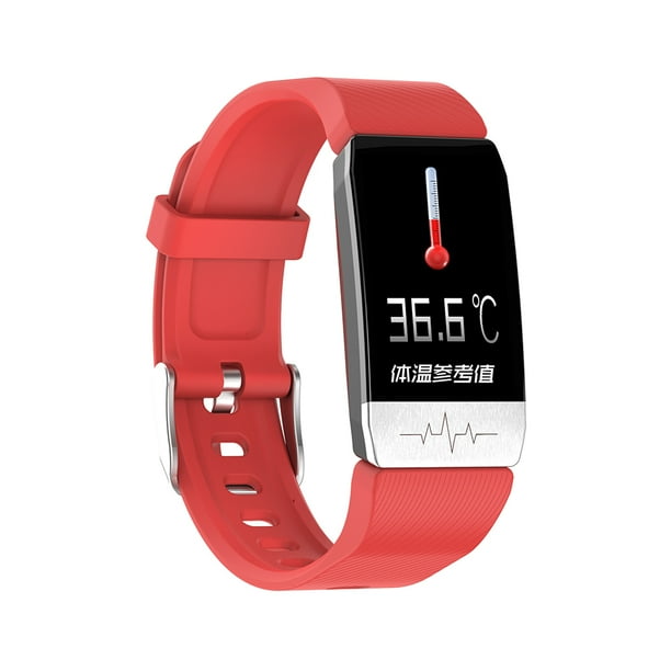 Pulsera inteligente Termómetro Medición de temperatura corporal Salud Monitor de sueño Sangre