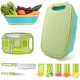 thumbnail image 1 of SMihono Kitchen Organizers and Storage Multifunctional Folding Chopping Board Set Telescopic Basket Wire Planer Creative Chopping Board 9-piece Set Combination Chopping Board Kitchen Gadgets Must Have 2023, 1 of 3