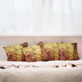 thumbnail image 3 of Ambesonne Rose Throw Pillow Cover 4 Pack, Old Rose Music Note Shabby, 20", Cream Red, 3 of 6