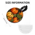 thumbnail image 5 of Thanksgiving Pumpkin Leaves 2pcs PU Leather Round Bag Tags with Privacy Cover and Name ID Tag - Suitcase Tags for Travel Luggage, Handbags, Backpacks, School Bags, 5 of 6