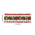 thumbnail image 2 of Christmas Window Curtain, Festive Window Drapery, Red White Green Polyester Holiday Window Decoration, 137x45cm Soft Durable Christmas Curtain for Home Party, 2 of 7