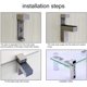 thumbnail image 1 of Soporte de estante de madera/vidrio ajustable de 2 piezas, soporte de pared de soporte de aleación de zinc sólido para estante de 5-30 mm de espesor LingWen 8390613716132, 1 of 1