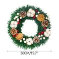 thumbnail image 2 of Christmas Artificial Cottons Pinecone Garland Wreath, 2 of 5