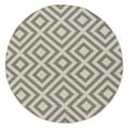 thumbnail image 4 of Surya  Alfresco Round Machine Made Geometric Area Rug - Black & Cream - 8'9in. Round, 4 of 11