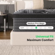 Behost Twin Mattress 10 inch in a Box, CertiPUR-US Memory Foam Hybrid Mattress Twin Size for Adults Bunk Bed, Medium Firm