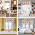 thumbnail image 5 of Spring Scenery Valance Curtain Country Pink Watercolor Flowers Birds Linen Window Valances Rod Pocket Short Curtains Window Treatments for Kitchen Bedroom Bathroom Laundry 60" x 18", 5 of 9