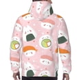 thumbnail image 7 of Kdxio Cute Sushi Print Mens Casual Hooded Collar Drawstring Hoodies Pullover Sweatshirts Casual Long Sleeve Shirts-4X-Large, 7 of 7