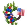 thumbnail image 5 of Patriotic Wreath for Front Door, 4th of July Wreath with USA Flags for Memorial Day Independence Day Veterans Day Upstairs Wreath Front Door Decoration Hanging Ornaments, 5 of 5