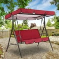 thumbnail image 6 of Outdoor Swing Chair Canopy Replacement, 75.2"x47.24" Universal Waterproof Cover for 2-3 Seater Porch Swings, Heavy Duty 190T Polyester Sun Shade with Anti-UV Protection, 6 of 6