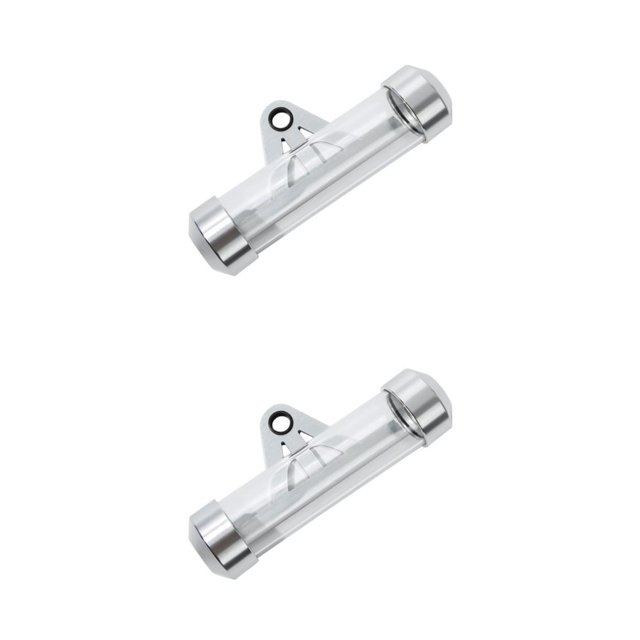 VONKY Waterproof Motorcycle Tax Tube Easy To Install Sturdy And Durable Stylish Motorcycle Tax Disc Holder silver 2Set