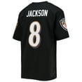 thumbnail image 3 of Youth Lamar Jackson Black Baltimore Ravens Replica Player Jersey, 3 of 3