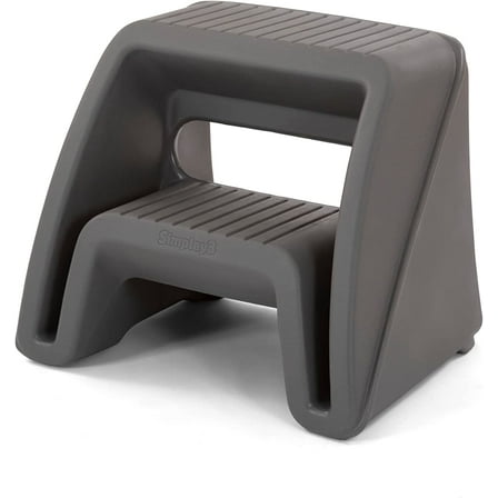 Simplay3 Handy Home 2-Step Plastic Stool 16 in. - Gray