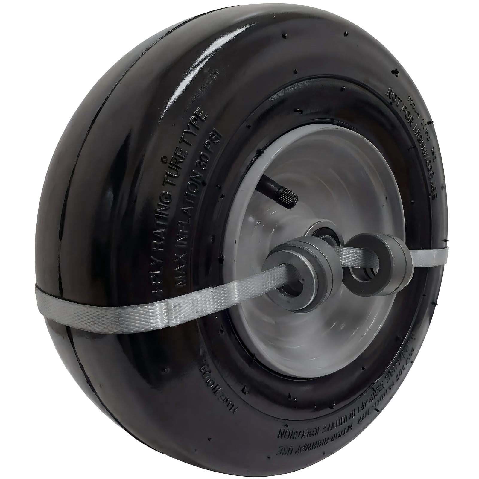 Hi-Run Smooth 11X4.00-5 2PR Light Duty ZTR Tire & Wheel Assembly with 3/4" & 5/8" Bushing