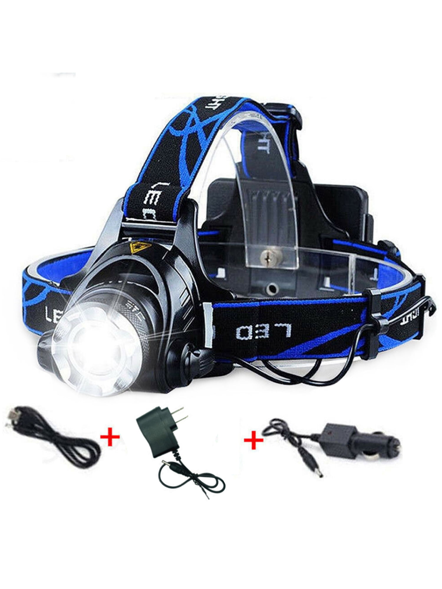 Details about  / 990000LM Rechargeable LED Head Torch Light Headlamp Waterproof /& Charger Set