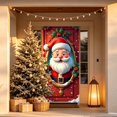 thumbnail image 6 of Ouuluon Festive Christmas Door Cover, 35X71 inch Curtain for Door Wall Holiday Party Decoration, 6 of 7
